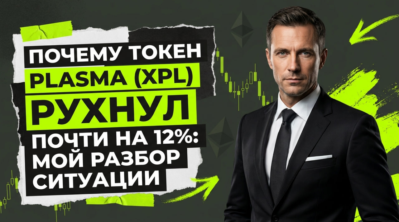 График падения цены токена Plasma (XPL) на криптобирже.